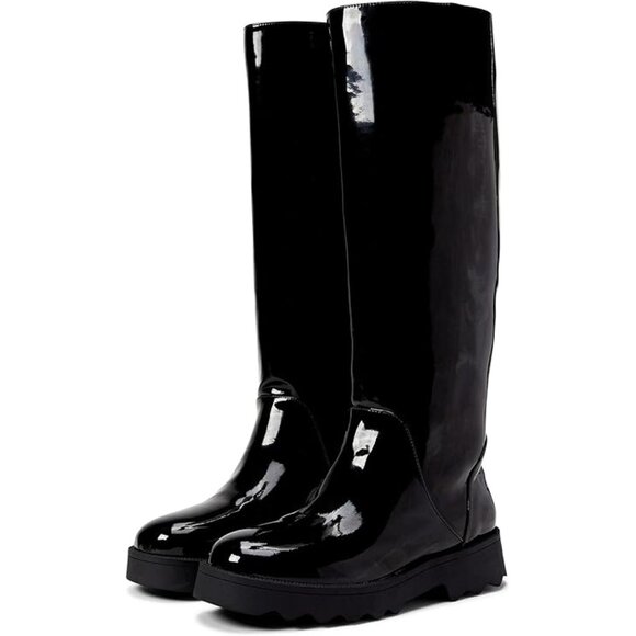 Aerosoles Women's Slalom Knee High Boot, Black Patent PU, 5.5 - Picture 1 of 1